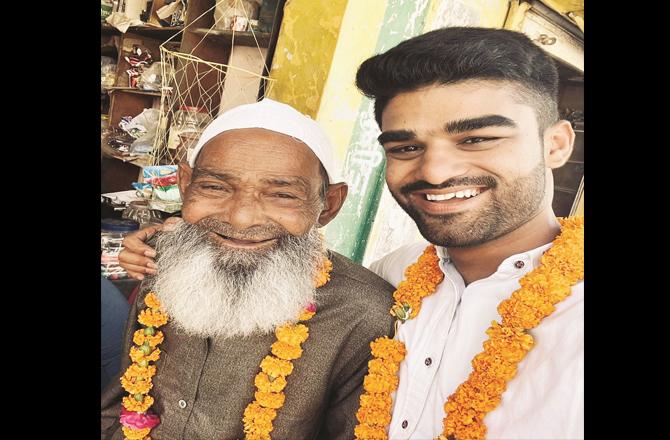 Moin Ahmed with his father Ali Hassan